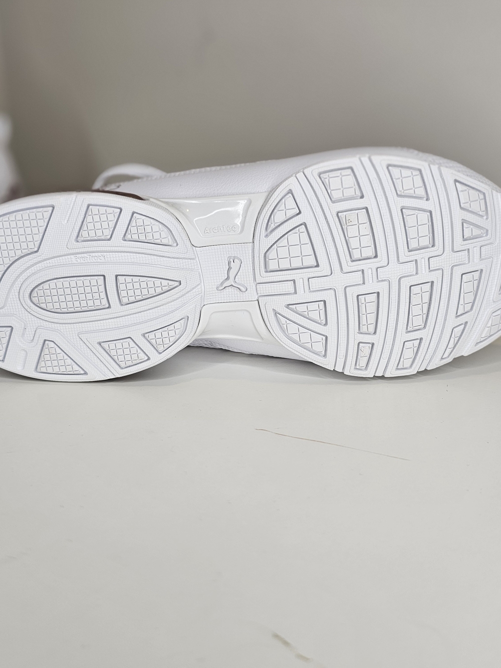 Puma Riaze Prowl 8.5 Women's White Sneakers with Rose Gold Accents - Picture 8 of 8